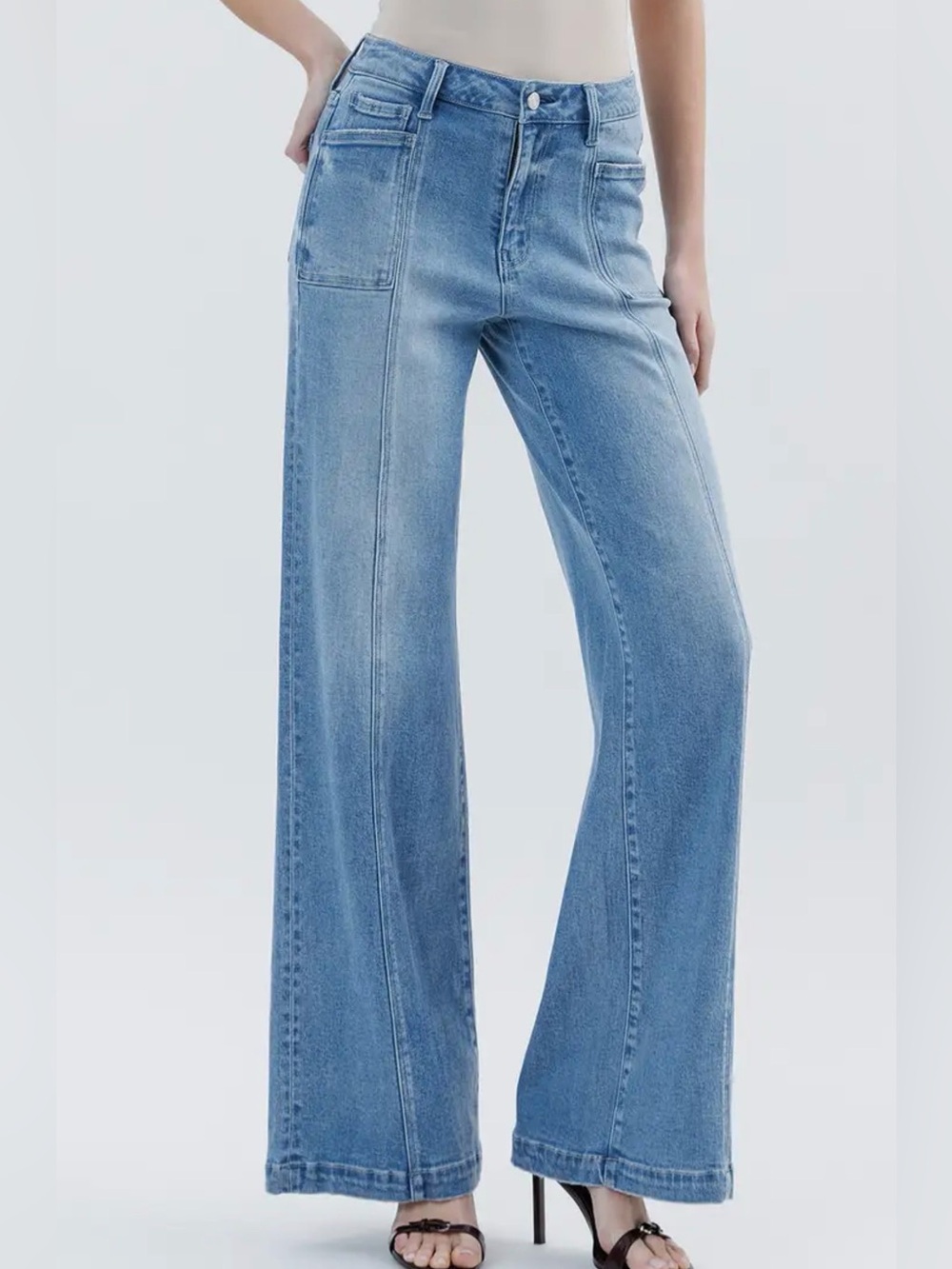 NEW Bestseller LOVERET by VerVet- “The Callie”High Rise Full Length Extreme Wide - Picture 2 of 5